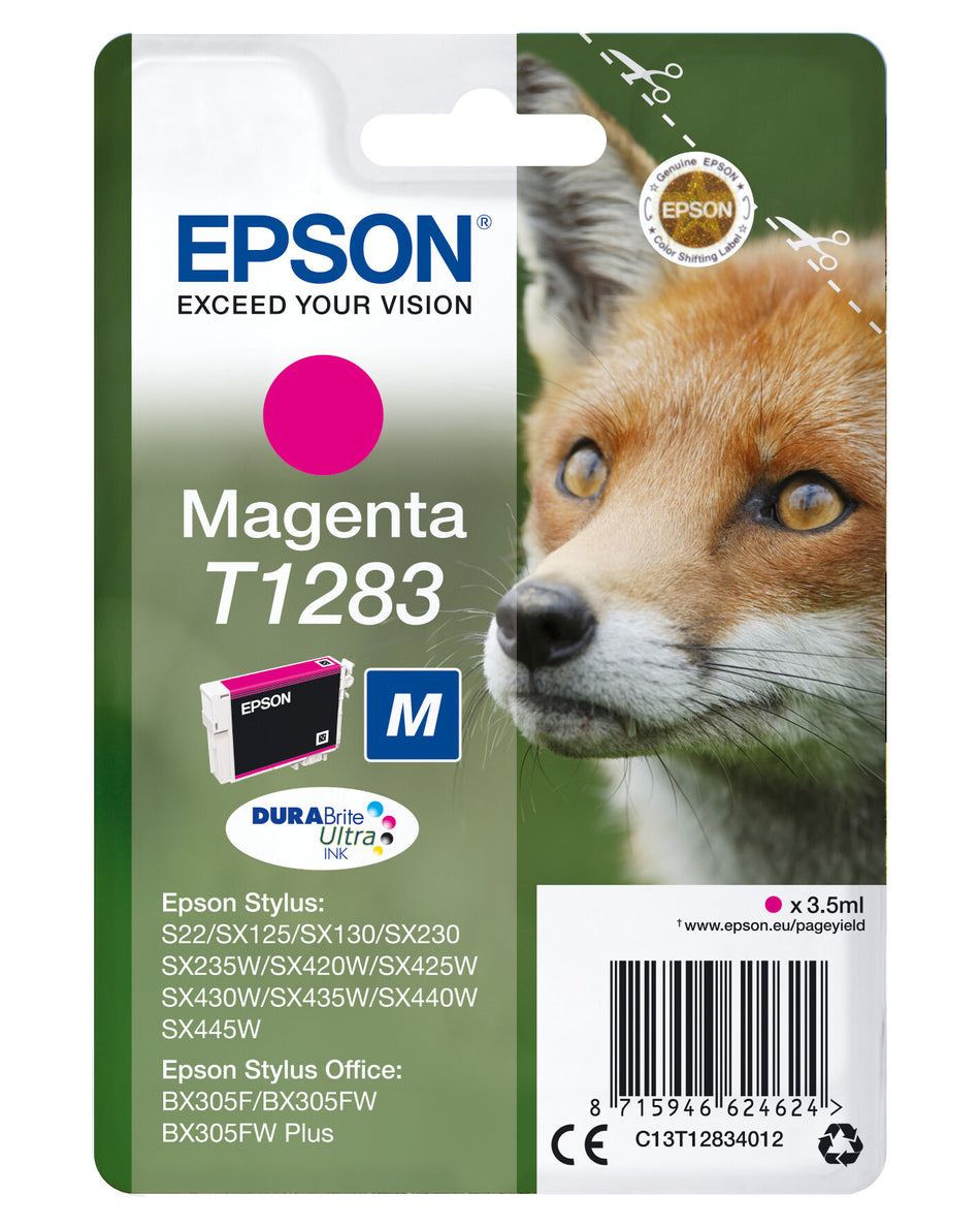 Epson Fox Singlepack Magenta T1283 DURABrite Ultra Ink