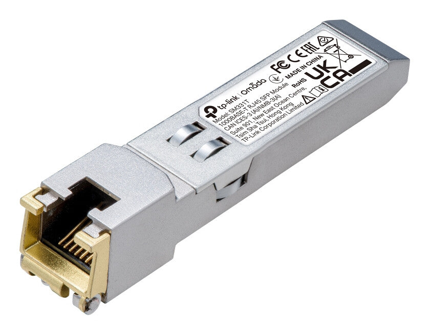 TP-Link Omada 1000BASE-T RJ45 SFP Module SPEC: 1000Mbps RJ45 Copper Transceiver, Plug and Play with SFP Slot, Up to 100 m Distance (Cat5e or above)