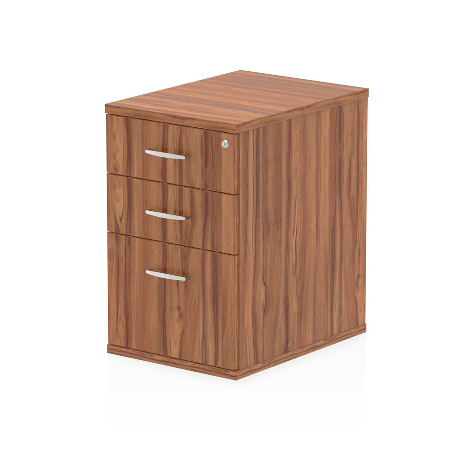 Dynamic I000129 office drawer unit Walnut Melamine Faced Chipboard (MFC)