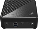 MSI Cubi N ADL S Intel N100 Desktop PC, NUC, SFF, Mini Computer, HTPC, (4GB RAM, 128GB SSD, Windows 11 PRO), Fanless/UHD Graphics/Type C/HDMI/DisplayPort/Dual LAN/WiFi 5/BT 5.1/VESA