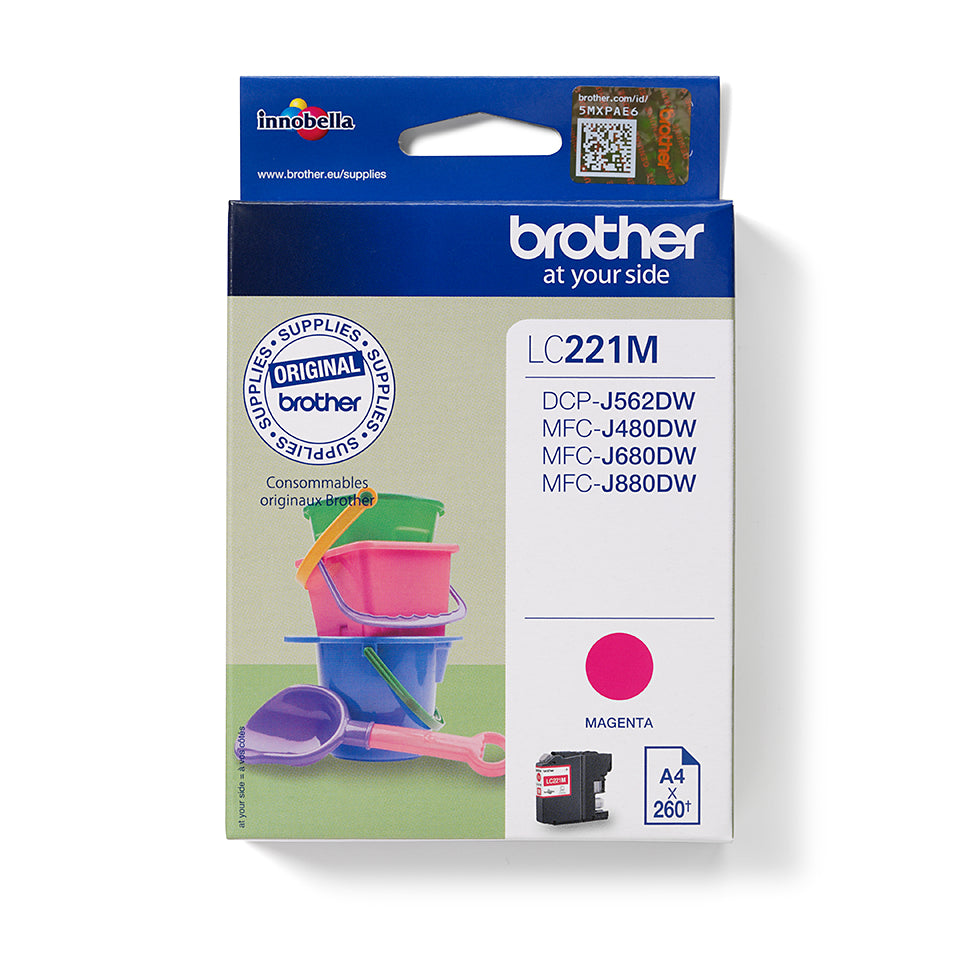 Brother LC-221M Ink cartridge magenta, 260 pages ISO/IEC 24711 3,9ml for Brother DCP-J 562