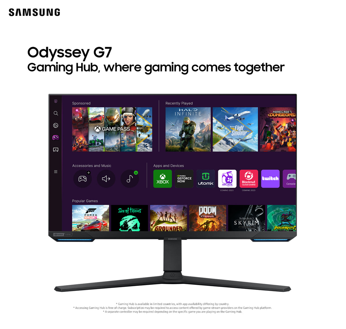 Samsung Odyssey Neo G7 LS28BG700EPXXU computer monitor 71.1 cm (28") 4K Ultra HD LCD Black