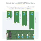 StarTech.com M.2 SSD Enclosure for M.2 SATA SSDs - USB 3.0 (5Gbps) with UASP