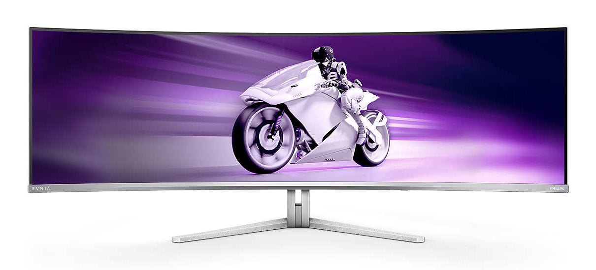 Philips Evnia 8000 49M2C8900L/00 computer monitor 124.2 cm (48.9") 5120 x 1440 pixels Dual QHD QDOLED White