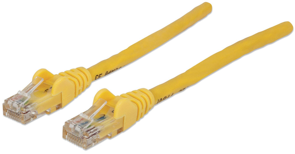 Intellinet Network Patch Cable, Cat6, 2m, Yellow, CCA, U/UTP, PVC, RJ45, Gold Plated Contacts, Snagless, Booted, Lifetime Warranty