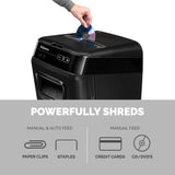 Fellowes Paper Shredder 200 Sheet Auto Feed Cross Cut Shredder AutoMax 200C Shredder with 32 Litre Bin High Security P4