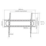 Manhattan TV & Monitor Mount, Wall, Tilt, 1 screen, Screen Sizes: 60-120", Black, VESA 50x50 to 900x600mm, Max 120kg, LFD, Lifetime Warranty