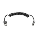 Tripp Lite M100-004COIL-BK USB-A to Lightning Sync/Charge Coiled Cable (M/M) - MFi Certified, Black, 4 ft. (1.2 m)