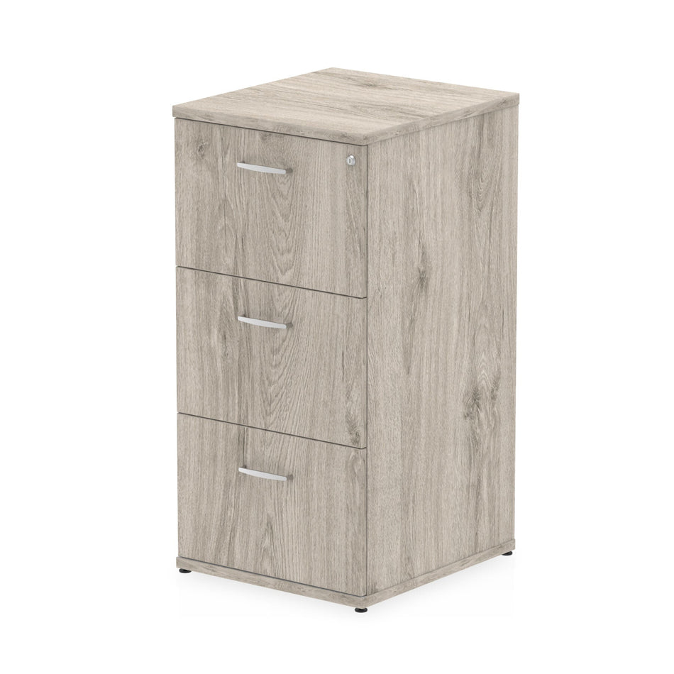 Dynamic I003242 filing cabinet Melamine Faced Chipboard (MFC) Grey, Oak