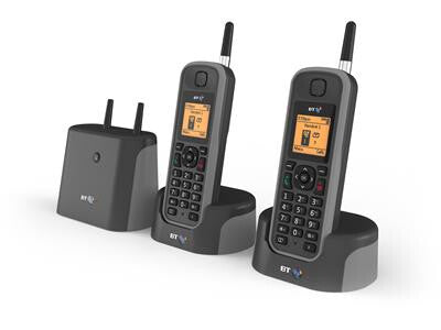 British Telecom Elements 1K Twin DECT telephone Black