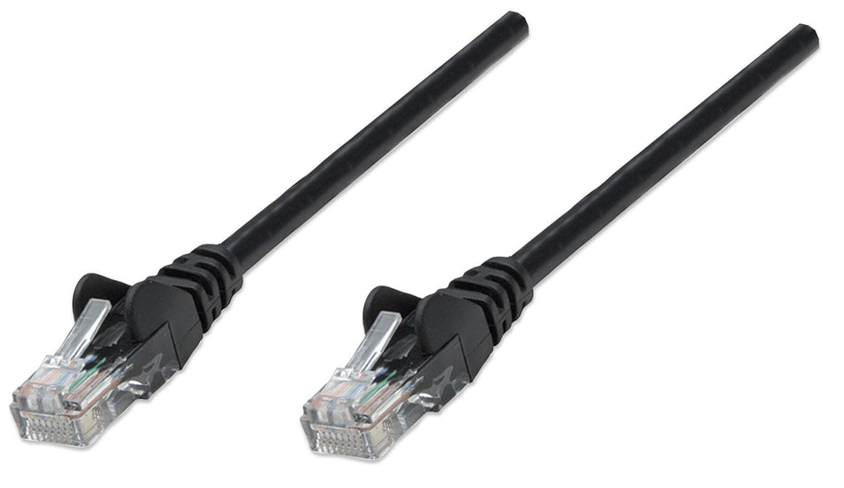 Intellinet Network Patch Cable, Cat5e, 20m, Black, CCA, U/UTP, PVC, RJ45, Gold Plated Contacts, Snagless, Booted, Lifetime Warranty