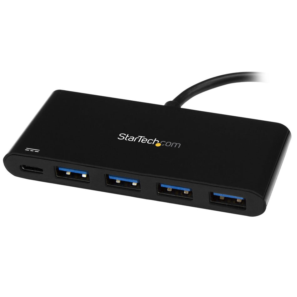 StarTech.com 4 Port USB C Hub with 4 USB Type-A Ports (USB 3.0 SuperSpeed 5Gbps) - 60W Power Delivery Passthrough Charging - USB 3.1 Gen 1/USB 3.2 Gen 1 Laptop Hub Adapter - MacBook, Dell~4 Port USB C Hub with 4 USB Type-A Ports (USB 3.0 SuperSpeed 5Gbps)