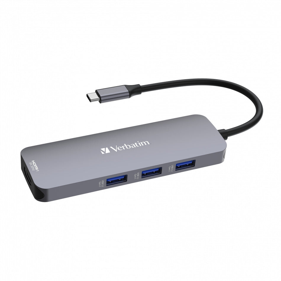 Verbatim CMH-08 USB Type-C 5000 Mbit/s Silver