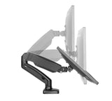 Manhattan TV & Monitor Mount, Desk, Full Motion (Spring), Screen Sizes: 10-27", Black, C-Clamp or Grommet Assembly, VESA 75x75 to 100x100mm, Max 9kg