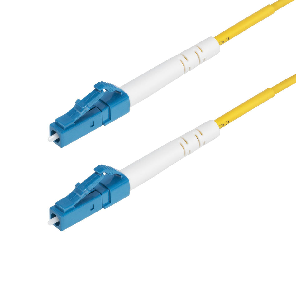 StarTech.com 1m (3.3ft) LC to LC (UPC) OS2 Single Mode Simplex Fiber Optic Cable, 9/125µm, 40G/100G, Bend Insensitive, Low Insertion Loss - LSZH Fiber Jumper Cord