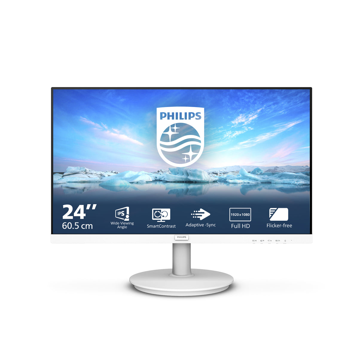 Philips V Line 241V8AW/00 LED display 60.5 cm (23.8") 1920 x 1080 pixels Full HD LCD White