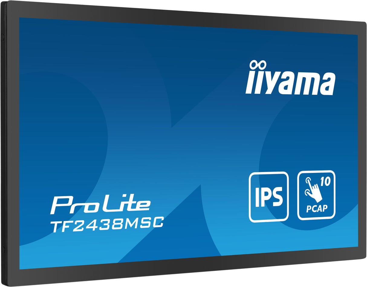 iiyama TF2438MSC-B1 Signage Display Digital A-board 61 cm (24") LED 600 cd/m² Full HD Black Touchscreen