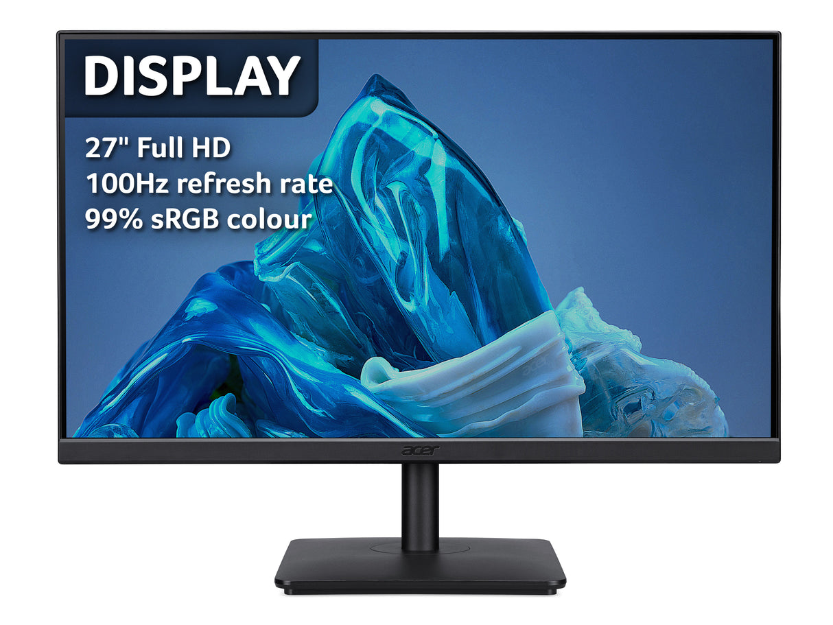 Acer V7 69cm 27" 16:9 ZeroFrame IPS 100Hz 4ms computer monitor 68.6 cm (27") 1920 x 1080 pixels Full HD LED Black