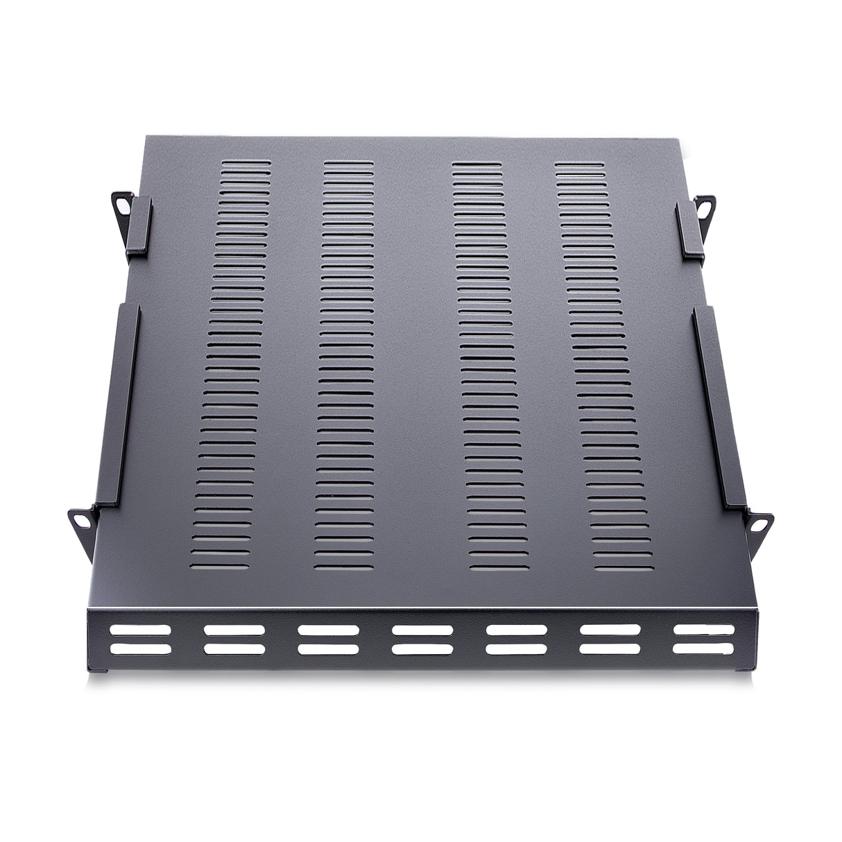 StarTech.com 1U 4-Post Adjustable Vented Server Rack Mount Shelf - 330lbs(150 kg) - 19.5 to 38in Adjustable Mounting Depth Universal Tray for 19" AV/ Network Equipment Rack - 27.5in Deep