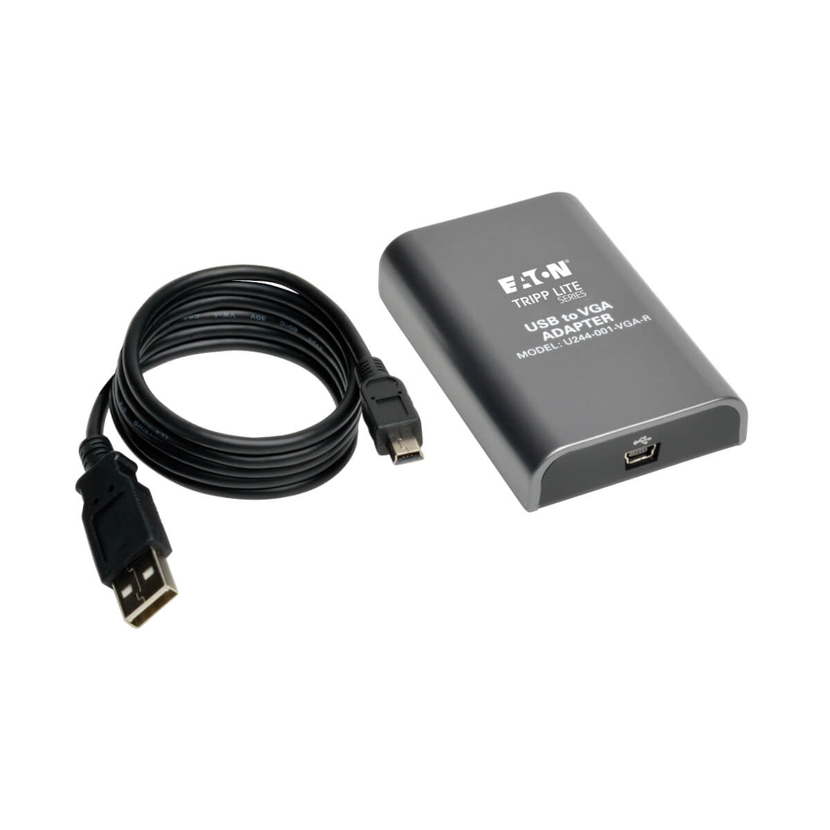 Tripp Lite U244-001-VGA-R USB 2.0 to VGA Dual-Monitor Adapter, 128 MB SDRAM, 1920 x 1080 (1080p) @ 60 Hz