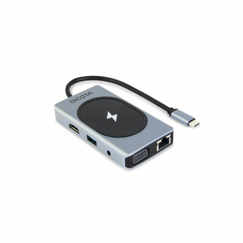 DICOTA D32059 interface hub USB Type-C Black, Silver