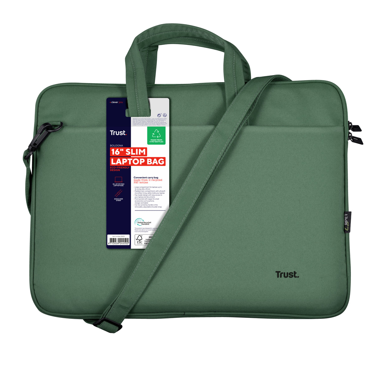 Trust Bologna 40.6 cm (16") Briefcase Green