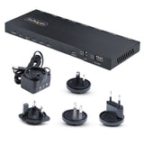 StarTech.com 4-Port HDMI Splitter, 4K 60Hz HDMI 2.0 Video, 4K HDMI Splitter w/ Built-in Scaler, HDMI Splitter 1 In 4 Out, 3.5mm/Optical Audio Port, HDMI Display/Output Splitter