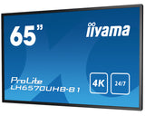 iiyama LH6570UHB-B1 Signage Display Digital signage flat panel 163.8 cm (64.5") VA 700 cd/m² 4K Ultra HD Black Built-in processor Android 9.0 24/7