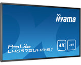 iiyama LH6570UHB-B1 Signage Display Digital signage flat panel 163.8 cm (64.5") VA 700 cd/m² 4K Ultra HD Black Built-in processor Android 9.0 24/7