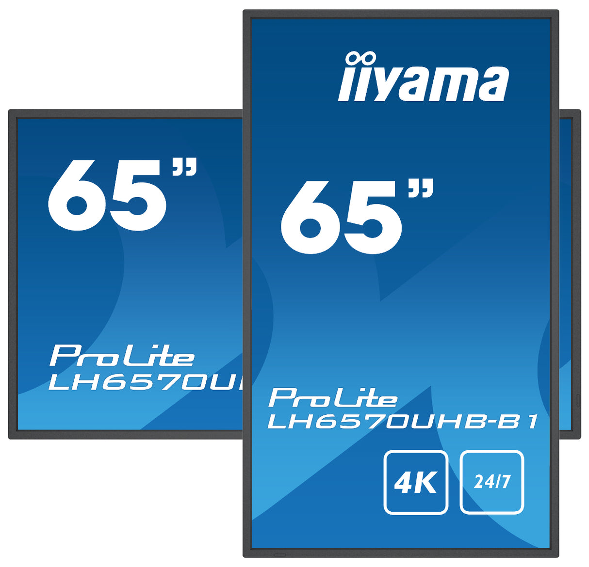 iiyama LH6570UHB-B1 Signage Display Digital signage flat panel 163.8 cm (64.5") VA 700 cd/m² 4K Ultra HD Black Built-in processor Android 9.0 24/7