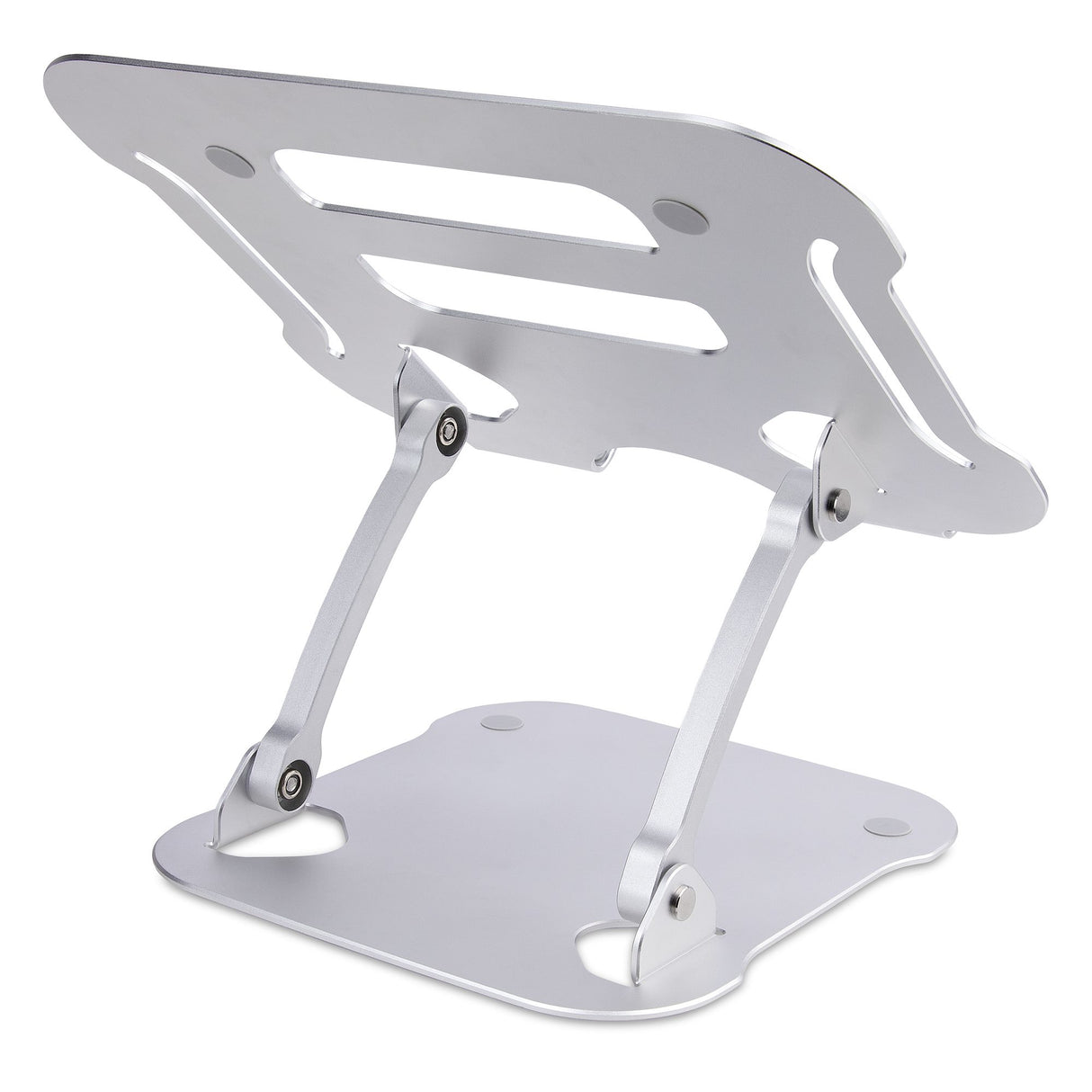 StarTech.com Laptop Stand for Desk, Ergonomic Laptop Stand Adjustable Height, Aluminum, Portable, Supports up to 22lb (10kg), Foldable Laptop Holder for Desk - Angled Notebook Computer Riser/Lift