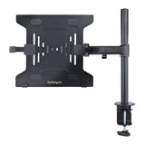 StarTech.com Laptop Desk Mount - Monitor and Laptop Mount - Displays up to 34in (8kg/17.6lb) & Laptops (4.5kg/9.9lb) - Articulating VESA Laptop Tray Arm - Clamp / Grommet Mount