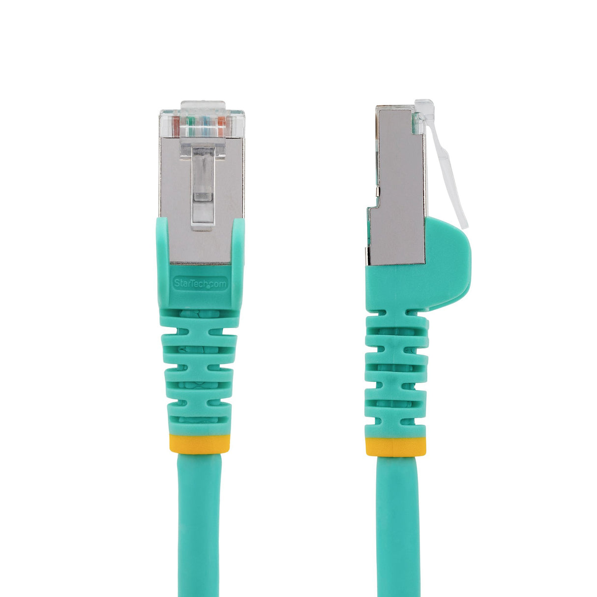 StarTech.com 50cm CAT6a Ethernet Cable - Aqua - Low Smoke Zero Halogen (LSZH) - 10GbE 500MHz 100W PoE++ Snagless RJ-45 w/Strain Reliefs S/FTP Network Patch Cord