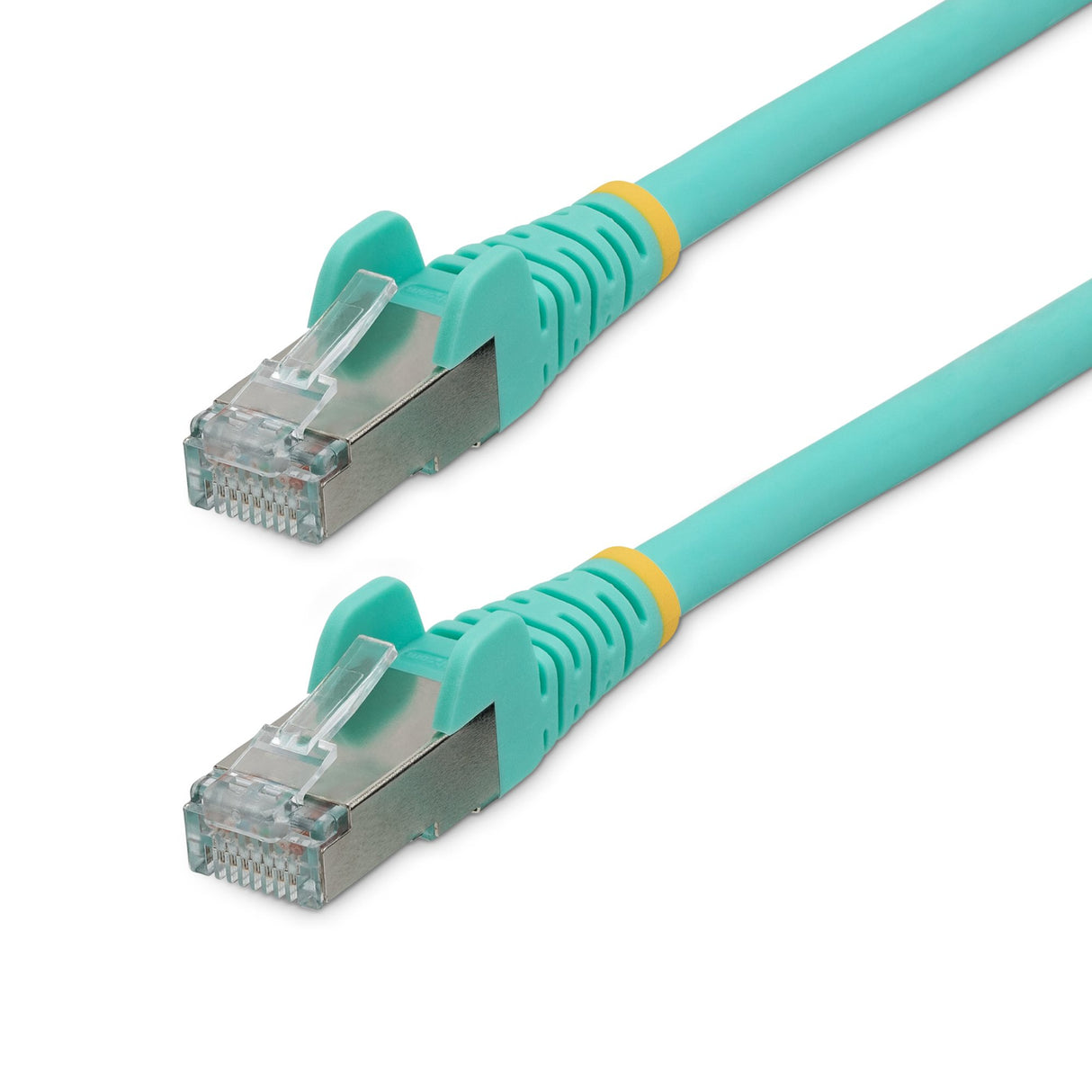 StarTech.com 5m CAT6a Ethernet Cable - Aqua - Low Smoke Zero Halogen (LSZH) - 10GbE 500MHz 100W PoE++ Snagless RJ-45 w/Strain Reliefs S/FTP Network Patch Cord