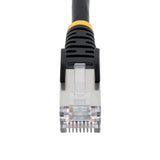 StarTech.com 2m CAT6a Ethernet Cable - Black - Low Smoke Zero Halogen (LSZH) - 10GbE 500MHz 100W PoE++ Snagless RJ-45 w/Strain Reliefs S/FTP Network Patch Cord