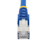 StarTech.com 3m CAT6a Ethernet Cable - Blue - Low Smoke Zero Halogen (LSZH) - 10GbE 500MHz 100W PoE++ Snagless RJ-45 w/Strain Reliefs S/FTP Network Patch Cord