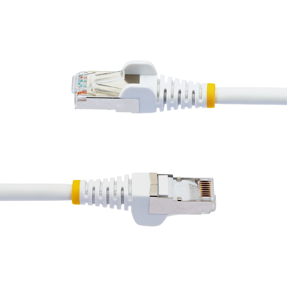 StarTech.com 1m CAT6a Ethernet Cable - White - Low Smoke Zero Halogen (LSZH) - 10GbE 500MHz 100W PoE++ Snagless RJ-45 w/Strain Reliefs S/FTP Network Patch Cord