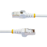 StarTech.com 5m CAT6a Ethernet Cable - White - Low Smoke Zero Halogen (LSZH) - 10GbE 500MHz 100W PoE++ Snagless RJ-45 w/Strain Reliefs S/FTP Network Patch Cord