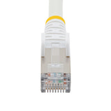 StarTech.com 5m CAT6a Ethernet Cable - White - Low Smoke Zero Halogen (LSZH) - 10GbE 500MHz 100W PoE++ Snagless RJ-45 w/Strain Reliefs S/FTP Network Patch Cord