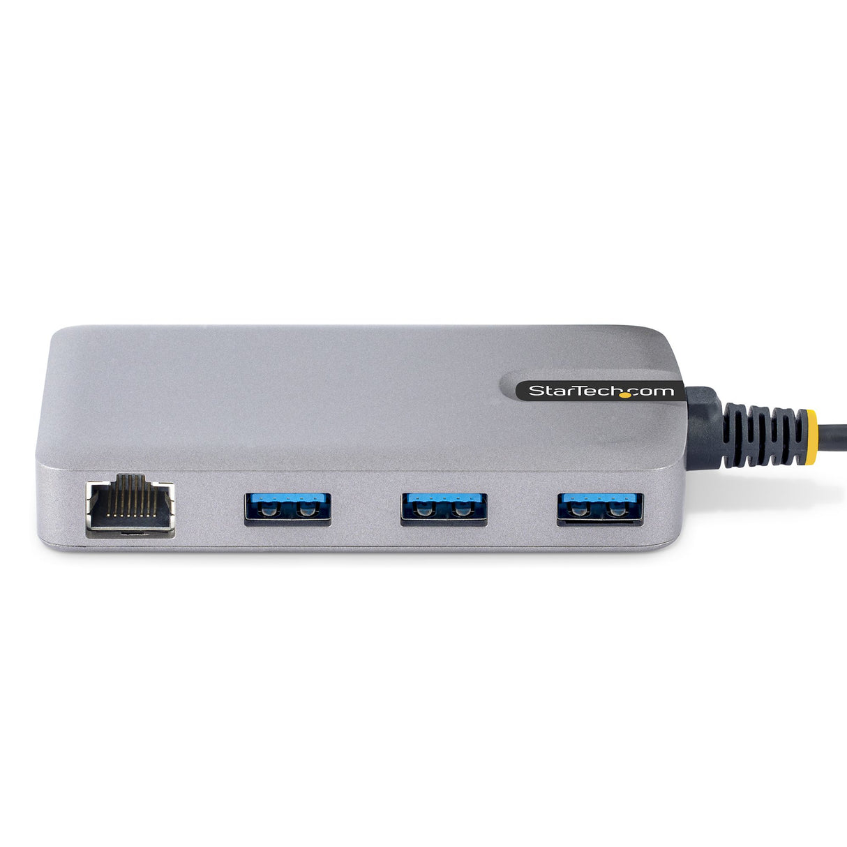 StarTech.com 3-Port USB Hub with Ethernet - 3x USB-A Ports - Gigabit Ethernet (RJ-45) - USB 3.0 5Gbps - Bus-Powered - 1ft/30cm Long Cable - Portable Laptop USB Hub Adapter w/ GbE