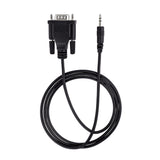 StarTech.com 3ft (1m) DB9 to 3.5mm Serial Cable for Serial Device Configuration, RS232 DB9 Male to 3.5mm Cable Used for Calibrating Projectors, Digital Signage, TVs via Audio Jack