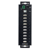 StarTech.com 10-Port Industrial USB 2.0 Hub, Rugged USB Hub w/ESD Level 4 Protection, DIN/Wall/Desk-Mountable USB-A HUB, USB Port Expander w/Lockable Ports, Multiport USB Hub