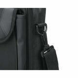 Manhattan Cambridge Laptop Bag 14.1", Clamshell Design, Black, LOW COST, Accessories Pocket, Document Compartment on Back, Shoulder Strap (removable), Equivalent to Targus CN313/CN414EU, Notebook Case, Three Year Warranty