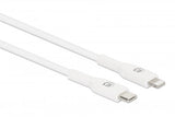 Manhattan USB-C to Lightning Cable, Charge & Sync, 0.5m, White, For Apple iPhone/iPad/iPod, Male to Male, MFi Certified (Apple approval program), 480 Mbps (USB 2.0), Hi-Speed USB, Lifetime Warranty, Box