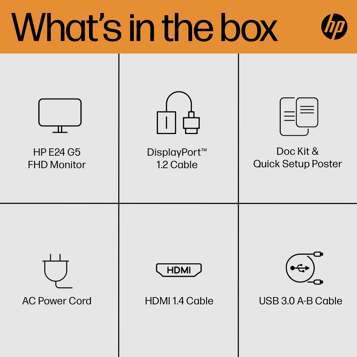 HP E-Series E24 G5 FHD Monitor