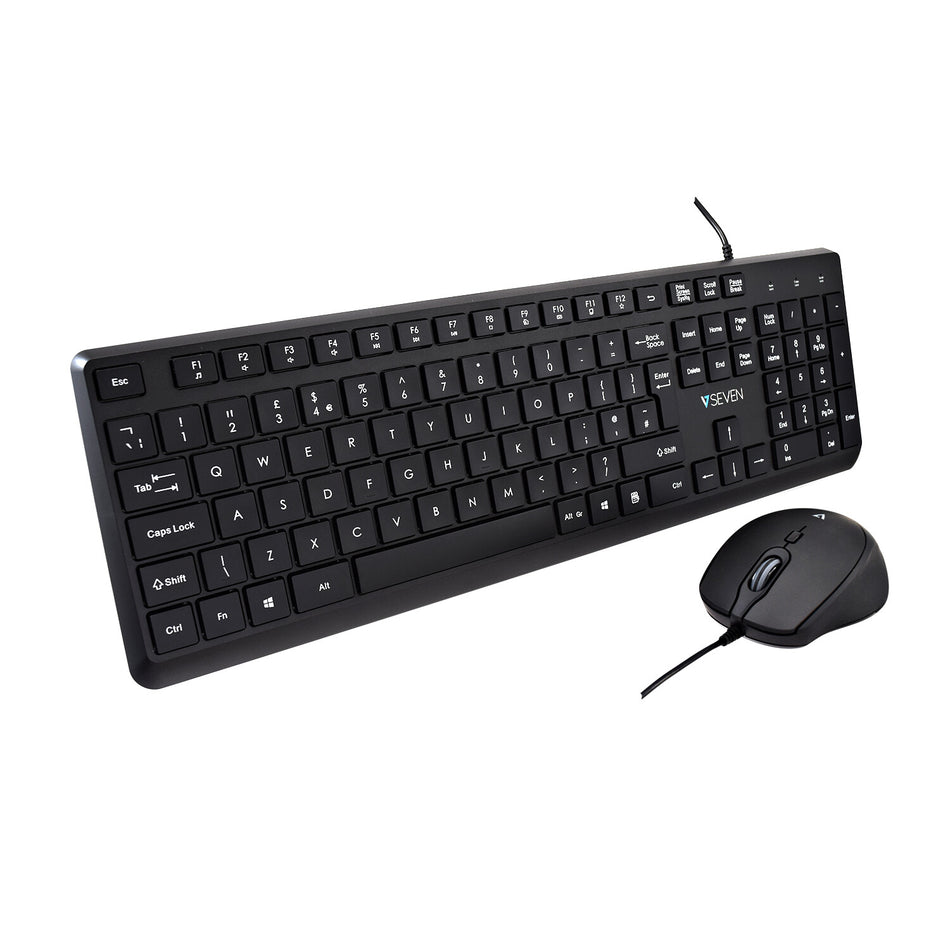 V7 CKU350UK USB Keyboard and Mouse Combo - UK Layout