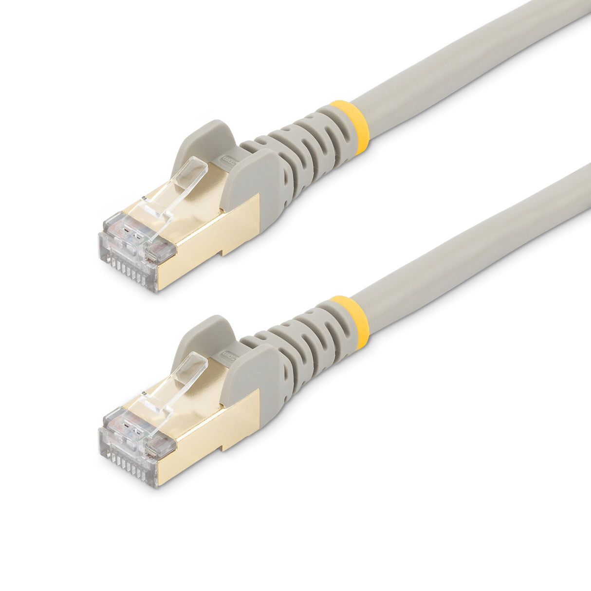 StarTech.com 0.50m CAT6a Ethernet Cable - 10 Gigabit Shielded Snagless RJ45 100W PoE Patch Cord - 10GbE STP Network Cable w/Strain Relief - Grey Fluke Tested/Wiring is UL Certified/TIA