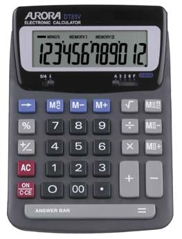 Aurora DT85V calculator Desktop Basic Black