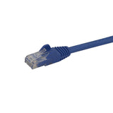 StarTech.com 1m CAT6 Ethernet Cable - Blue CAT 6 Gigabit Ethernet Wire -650MHz 100W PoE RJ45 UTP Network/Patch Cord Snagless w/Strain Relief Fluke Tested/Wiring is UL Certified/TIA