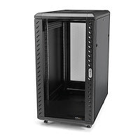 StarTech.com 4-Post 22U Server Rack Cabinet, Lockable 19" Data Rack Cabinet for Computer / AV / IT Equipment, Office / Home Network Rack with Casters & Adjustable Mounting Rails